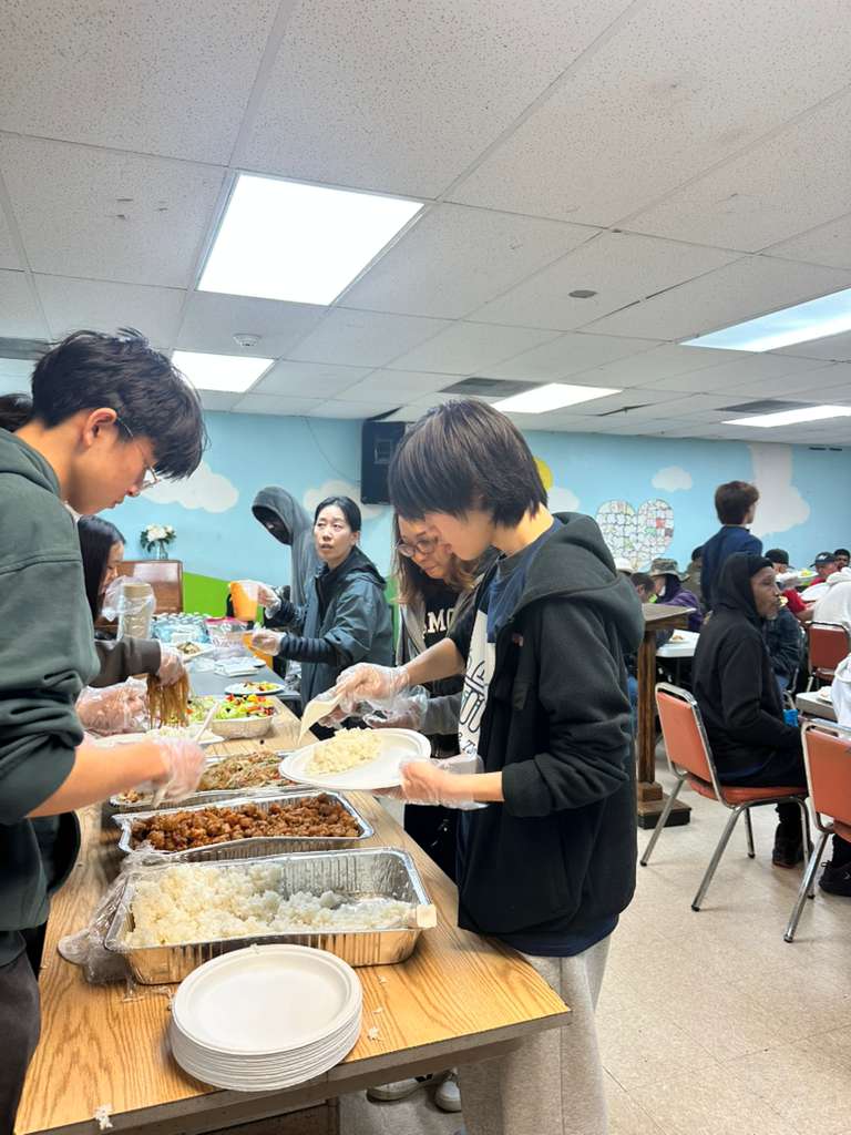 Serving food
