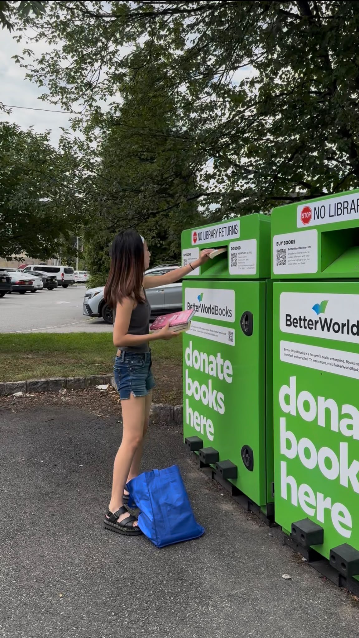 Books collected for donation